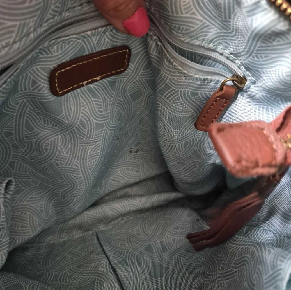 The Sak Brown Faux Leather Shoulder Bag